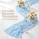 10 Pack Baby Blue 17 x 108 Inch Cheesecloth Table Runner - Boho Gauze Sheer Fabric for Wedding Baby Shower Party Home Decor