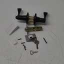 52HZ 1 Pack Wave Lever Door Handles Interior with Lock and Key, Privacy Exterior Door Levers for Bedroom, Bathroom, Front and Entrance, Reversible for Right & Left Sided Doors, Matte Black