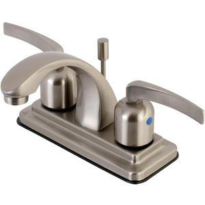Kingston Brass KB4648EFL Centurion 4-Inch Center Set Lavatory Faucet with Retail Pop-up, Brushed Nickel