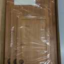 Bamboo Cutting Board for Kitchen Meal Prep & Serving, 3-Piece Wooden Set with Juice Grooves, Side Handles, Non-Slip Mats Ideal for Meat, Veggies, Fruit Ideal Gift for the Home (Carbonized Brown)