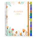 2026 Planner - Weekly & Monthly Planner Runs January 2026 to December 2026, 6.25" x 8.25", 12 Monthly Tabs, 14 Notes Pages, Inner Pocket, Flexible Cover with Twin-Wire Binding, Planners 2026