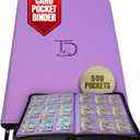 TopDeck 500 Card Binder Pro, Purple, Leather, Nostalgic Elegance