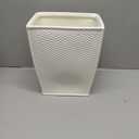 White Bathroom Trash Can, Stylish 1.32 Gallon/5 Liter Waste Basket for Living Decor, Bathroom, Office,Party,Room,Kitchen