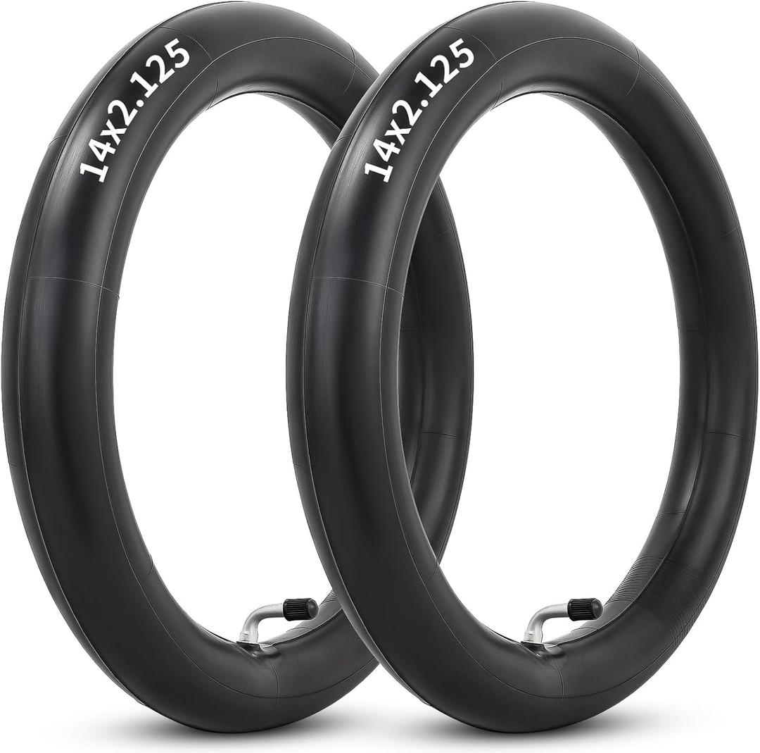 Thicker 40% 14 x 2.125 Inner Tubes Heavy-Duty 14 Inch Electric BikeTubes for Replacement Electric Scooters and E-Bike Tire Tube 2 Packs