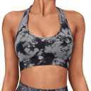 SUUKSESS Women Seamless Halter Sports Bra Open Back Padded Workout Crop Tank Tops