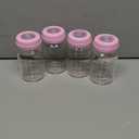 Matyz 4-Pack Breast Milk Collection Bottles (Pink, 6 Oz Each) - No BPA Glass Milk Storage Bottles with Lids - Suitable for Philips Avent & Medela Spectra Pumps