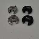 Landhoow 4 Pcs 4 Digit Combination Disc Padlock Stainless Steel Combo Discus Lock Outdoor Heavy Duty Fence Lock with Hardened Steel Shackle for Sheds Locker Storage Gym Gate(Black and Silver)