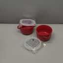 LE TAUCI Soup Bowls with Handles and Silicone Lids, 28 oz Ceramic Ramen Bowl Microwavable, Oven Safe French Onion Soup Bowls for Noodles and Cereal, Lead & Cadmium Free Soup Crocks, Set of 2, Red