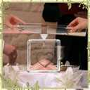 Wedding Unity Sand Kit 12 oz Square Glass Jar Outdoor Wedding Sand Ceremony Always and Forever Souvenir Gift Beige Decorative Keepsake for Blended Family Engagement Bridal Beach Anniversary