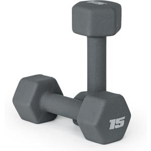 CAP Barbell Neoprene Dumbbell Weights Pairs & Sets | Multiple Colors (15 lb Pair)
