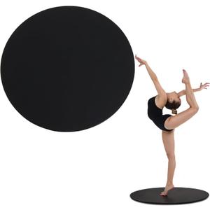 31inch Portable Dance Floor, Ballet Training Equipment, Tap Dance Floor, Turning Boards for Dancers & Figure Skating Practice Mat, Tap Board for Tap Dancing, Practice Pirouette, Black