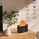 Flame Air Diffuser Humidifier,Upgraded Scent Diffuser for Essential Oils,Ultrasonic Aromatherapy,Fire Mist Humidi with 2 Brightness,Auto-Off Function for Room Home Office(Black)
