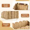 Toilet Paper Storage Basket Bathroom Counter Organizer Wicker Baskets for Organizing Cute Basket for Apartment Bedroom Nursery Room Kitchen Bathroom Decor -Beige