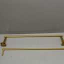 KOKOSIRI Bath Towel Bars 32-Inch Double Towel Rails Overlength Bathroom Racks for Cabinet Kitchen Brushed Gold Stainless Steel B5009BG-L32