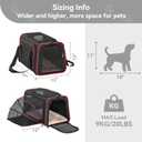 Petsfit Large Expandable Cat Carrier for Travel, Up to 18 lb