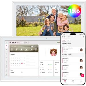 15.6" Digital Calendar, No Subscription, Smart Family Planner