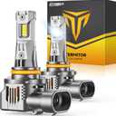 FAHREN Latest & Brightest 9005 LED Bulbs, (1,200%) 12X 110,000LM Extreme Brightness HB3 bulb, 6500K Cool White, 1:1 Min Size,IP68 Waterproof.Pack of 2,Fog Bulbs HID,PlugNPlay.