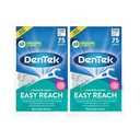 DenTek Easy Reach Complete Clean Floss Picks, with Strong Dental Floss, 75 Count, 2 Pack