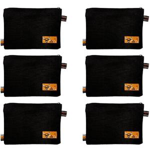 BULL TOOLS Tool Pouch 100% Cotton Canvas 16 oz Tool Organizer Bag, Wrench Holder Pouch, Multi-Purpose Wrench Organizer Bag, Heavy Duty Plastic Zipper - Pack of 6 - (Tools are not Included) (Assorted Color 1)