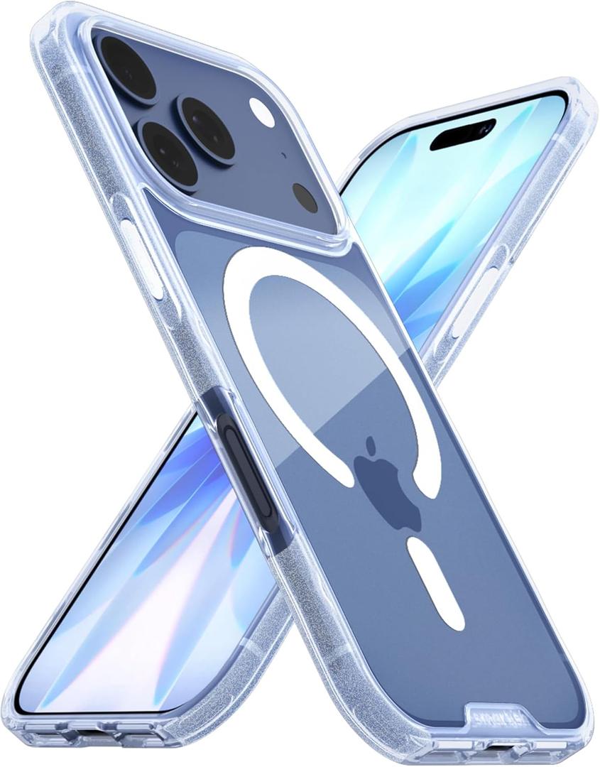 Smartish® iPhone 17 Pro MagSafe Clear Case - Gripmunk Magnetic Slim Case [Lightweight + Protective] Anti-Yellowing Thin Grip Clear Cover for Apple iPhone 17 Pro - Clearly Clear