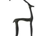 2025 Christmas Decorations - Set of 2 Black Reindeer Statues - Modern Xmas Figurines - Elegant Indoor Holiday Decor - Table Centerpieces - Ideas for Mantel Living Room Bedroom Office (Style A)