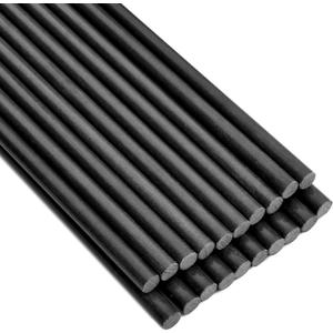 Garden Stakes 48 inch 20 Pack 0.27" Dia Solid Glassfiber Plant Support Rod Tomato Trellis Stakes (Black)