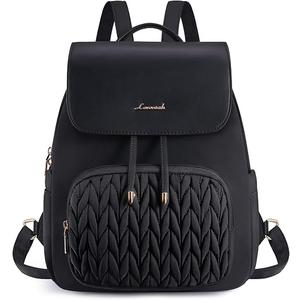 LOVEVOOK Mini Backpack for Women, Small Backpack Purse for Travel Work Cute Backpack Daypack With Anti-theft Pocket Mini Bag for Daily College Shopping, Black