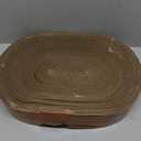 ComSaf Cat Scratching Board - Cat Scratcher Bed for Indoor Cats, Corrugated Cardboard Cat Scratch Pad, Durable Oval Cat Scratcher Bed Bowl for Kitten, Furniture Protector (Walnut Color)