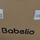 Babelio Baby Gate with Adjustable Cat Door,29-43" Auto Close Durable Pet door for Stairs,Doorways and House,Pressure Mounted,Easy Install,Effortless Walk Thru,White