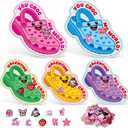 Zesua Valentines Day Cards for Kids School - Valentines Day Gifts for Kids - 30 Pcs Valentine Cards with 60 Shoe Charms - Cute Valentine Gifts for Classroom Exchange Boys Girls Toddlers Party Favors