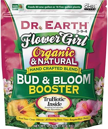 Dr. Earth Flower Girl Bud & Bloom 3-9-4 Organic Fertilizer Formula, 4-Pound Bag