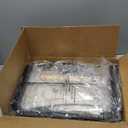 40 Gal (150L) Laundry Hamper with Lid, Leather Patchwork Laundry Basket with Rolling Lockable Wheels and Handle, Laundry Basket Organizer for Laundry Room, Bedroom and Bathroom,Laundry Room - White