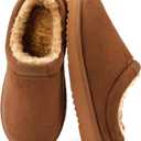 Zizor Men's Fuzzy Cozy Slippers Microsuede Indoor Outdoor Home Comfy Winter Slip On Cute Warm Memory Foam Furry Shoes (8)