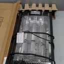 Electric Garage Heaters for Indoor Use, 1500W/750W Ceiling Mounted Radiant Quartz Heater with Work Light, 90 Rotation, 5 Mode Settings, Electric Heater for Garage, Shop, Patio Large Room (black)