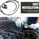 Downhill 1 PC ABS Wheel Speed Sensor, Durable Rear Left and Right Anti-Lock Sensor, Compatible with Peugeot 307 308 408 Accessories, Replacement#4545L0 454508 9665386880 (Black)