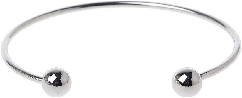 SimpleLif Bracelet Ball Closure Adjustable Wire Blank Bracelet Expandable Bangle DIY Jewelry Making