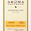 Aroma Naturals Essential Oil Orange and Lemongrass Scented Pillar Candle, Ambiance, 2.5 inch x 4 inch, Yellow