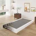 3 Inch Twin Box Spring Low Profile, Heavy Duty Metal Box Spring Twin Bed Base with Fabric Cover, Mattress Foundation, Noise Free, Easy Assembly