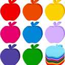 720 Pcs Apple Cutouts Paper 3.9 Inch Assorted Color Cut-outs Die Cuts Paper for DIY Craft Projects Back to School Class Bulletin Board Decor