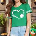 St. Patricks Day Shirt for Women: St Paddy's Clover Shamrock Tee Irish Lucky Short Sleeve T-Shirts Tops