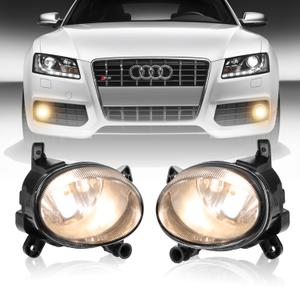 PAANLOK SAE J583 Fog Lights for Audi A4/A5/A6/Q3/S5/S6 & VW CC 2008-2018 - Direct Replacement Fog Lamps with OE Fitment (Smoke)