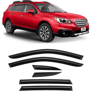 Voron Glass Tape-on Extra Durable Rain Guards for Subaru Outback 2015-2019, Window Deflectors, Vent Window Visors, 6 Pieces - 100856