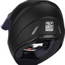 GLX GX11 Compact Motorcycle Helmet - Matte Black, Large - Full Face w/ Tinted Visor, DOT Approved (Black, L)