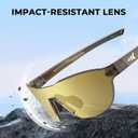 KastKing Nizini Polarized Sports Fishing Sunglasses, With PuriVex Protective Lens Coating, Rimless Wrap Design, Men Women