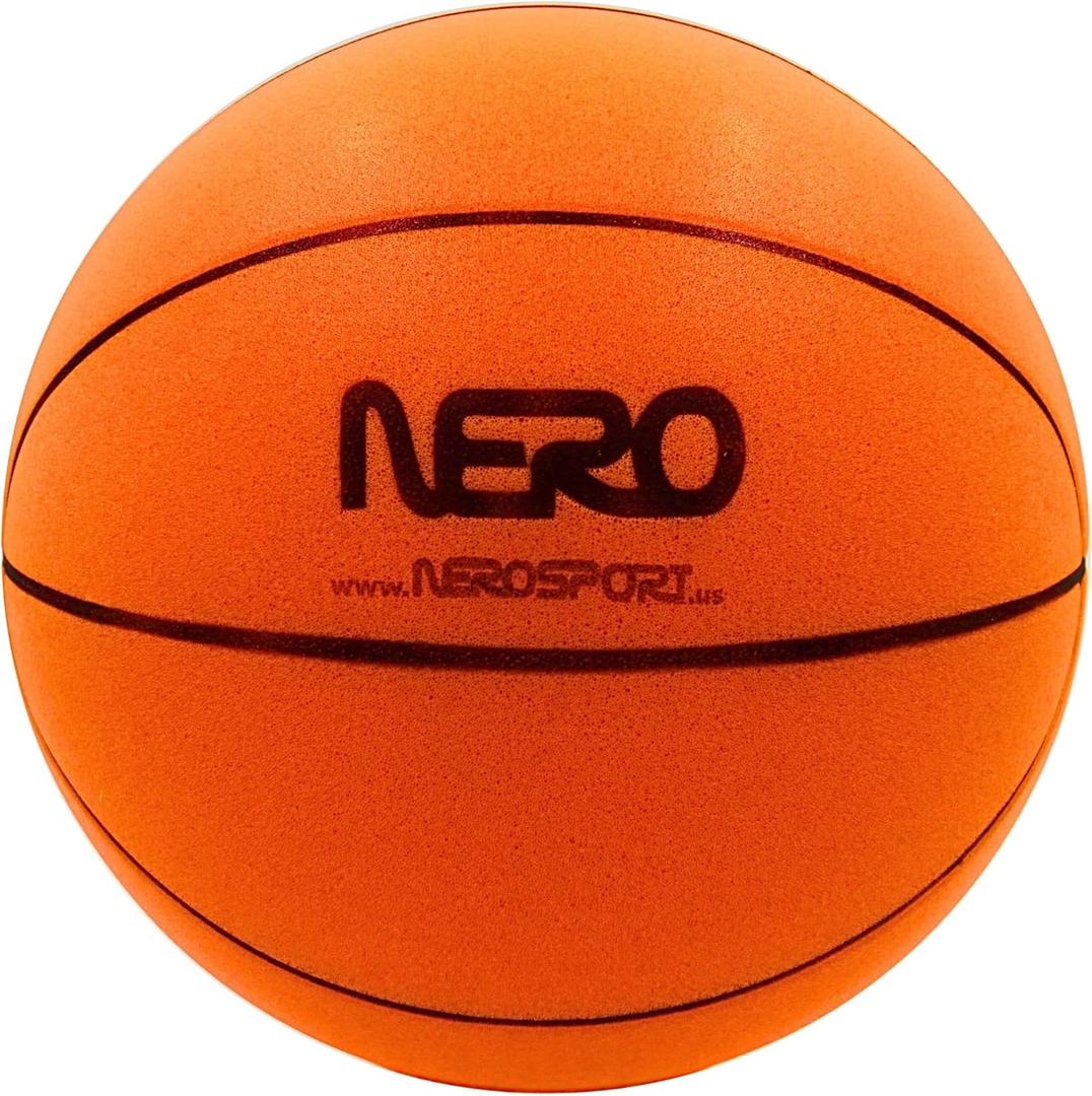 Ninja Silent Basketball- Soft Foam Indoor Basketball Size 3 (7 inches) | Soundless for Quiet Dribbling and Indoor Training (Ball in Bag)
