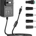 Gonine 24V 1.5A DC Power Supply Cord Compatible for 24Vdc LED Light Strip Essential Oil Diffuser, AC 100-240V to DC 24 Volt 1.5A 1A 0.5A Power Adapter UL Certificate, (Not Battery Charger).