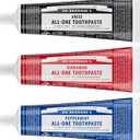 Dr. Bronners All-One Toothpaste 3-Pack Variety (Peppermint, Cinnamon, Anise, 5oz Each) 70% Organic Ingredients, SLS Free Toothpaste, Fluoride Free, Natural, Vegan, Gentle for Sensitive Teeth