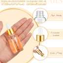 Didaey 100 Pcs Mini Glass Oil Dropper Bottle Bulk, Clear Essential Small Empty Bottles Sample Containers Perfume Liquid Vials with Cap for Traveling (15 ml,Gold)