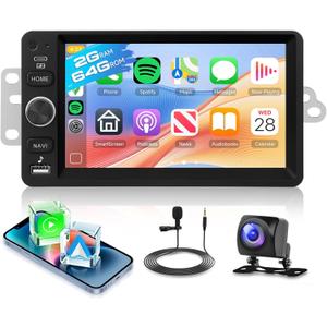 2G+64G Radio for Chevy Chevrolet Silverado Tahoe Suburban SSR 2003-2006 Impala, GMC Canyo Envoy Savana Sierra Yukon, for Hummer H2 H3, for Saturn Pontiac Buick, CarPlay Android Auto, GPS Bluetooth
