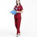 Uniforms World Ava Scrubs Set for Women Classic fit Top & Slim Jogging Pants, Yoga Waistband, 9 Pockets, Anti-Wrinkle, Size XL